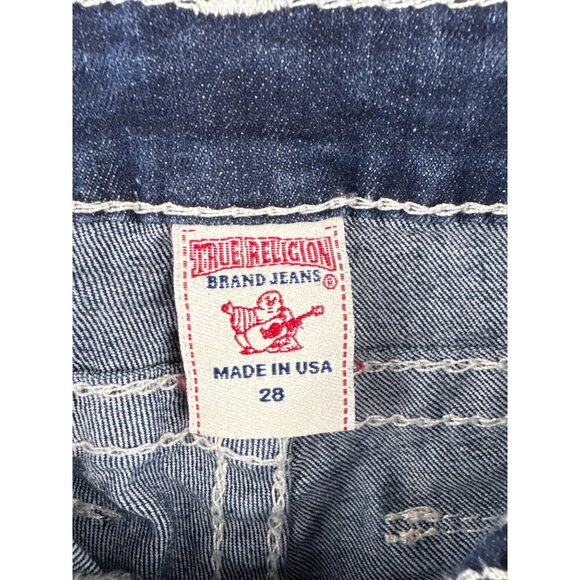 True Religion Womens Size 28 Distressed Blue Denim Jeans - Picture 3 of 7